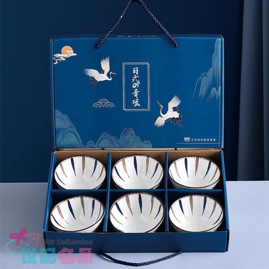 日式青瑤六件碗組