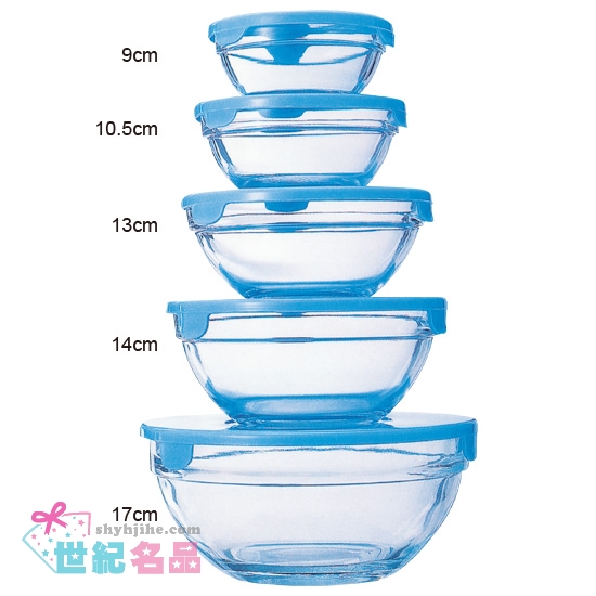 五入玻璃保溫碗組