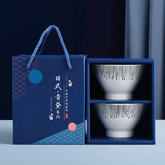 日式青黛二入碗